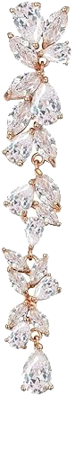 SWEETV Cubic Zirconia Bridal Earrings for Women Brides, Crystal Chandelier Wedding Drop Earrings for Prom or Pageant